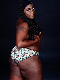 Fat Dirty Black Slut Posing Ass and Boobs